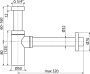 Alcaplast - DESIGN mosdószifon, DN32 fém A400B