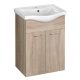 Aqualine Keramia Fresh fali mosdószekrény 51,1x74x33,4 platina tölgy 50058