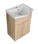 Aqualine Keramia Fresh fali mosdószekrény 51,1x74x33,4 platina tölgy 50058