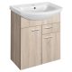 Aqualine Zoja 2 ajtós mosdószekrény fiókkal 61,5x74x32,1 cm platina tölgy 51165