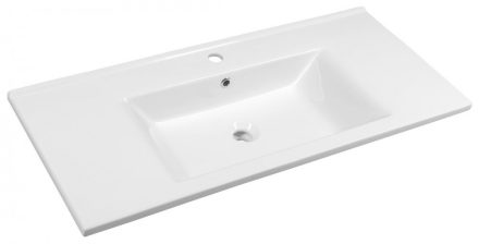 Aqualine Zuno kerámiamosdó túlfolyóval 100x45 cm, fehér 9100