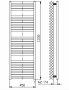 Aqualine TONDI-E elektromos fürdőszobai radiátor, 450x1330mm, 500W, matt fekete DE476T