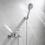 Aqualine Ritmo szögletes kádtöltő csaptelep zuhanyváltóval, króm RT010