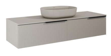 Arezzo design márványpult 160x46 cm, matt beige AR-168220