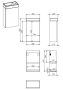 Arezzo design Mini alsószekrény mosdóval 40 cm, 1 ajtóval, matt beige AR-168995