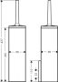 Axor Universal négyszögletes fali WC kefe tartó, szálcsiszolt sárgaréz 42655950