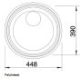Blanco Rondosol-IF kerek rozsdamentes acél mosogató 44,8 cm, fényezett 514647