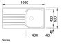 Blanco Livit XL 8S egymedencés rozsdamentes acél mosogató 100x50 cm csepegtetővel, fényezett 515651