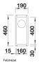 Blanco Subline 160-U egymedencés gránit mosogató 19x46 cm, antracit 523396