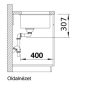 Blanco Subline 500-U egymedencés gránit mosogató 53x46 cm, tartufo 523439