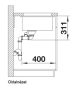 Blanco Subline 350/150-U két medencés 56,7x45,6 kerámia mosogató, fekete 523747