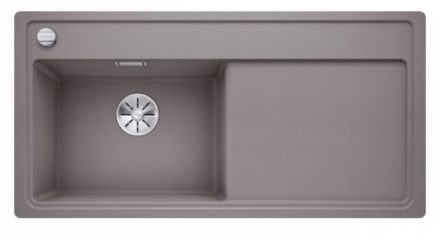 Blanco Zenar XL 6 S-F egymedencés gránit mosogató csepegtető felülettel 99x50 cm, balos / alumetál 523928