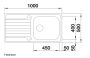 Blanco Dinas XL 6 S rozsdamentes acél mosogató 100x50 cm csepegtető felülettel és két csaplyukkal 524255