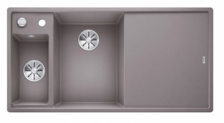 Blanco Axia III 6 S két medencés gránit mosogató 100x51 cm fa vágódeszkával, balos / alumetál 524645