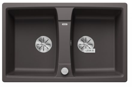 Blanco Lexa 8 két medencés gránit mosogató 78x50 cm lefolyó távműködtetővel, palaszürke 524951