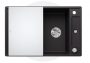 Blanco Axia III 45 S gránit mosogató csepegtető felülettel és üveg vágólappal 78x51 cm, fekete 525840