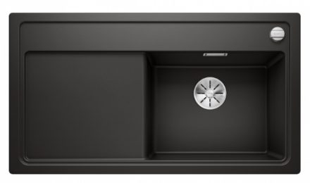 Blanco Zenar 5 S egy medencés gránit mosogató csepegtető felülettel 91,5x51 cm, jobbos / fekete 526046