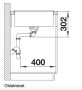 Blanco Axia III 45 S egymedencés gránit mosogató fa vágódeszkával 78x51 cm, törtfehér 527036