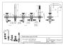 Bugnatese Millenovecinquanta peremre szerelhető 5 lyukas kádcsaptelep, szálcsiszolt nikkel 4580NS