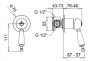 Bugnatese Oxford falsík alatti zuhanycsaptelep alaptesttel, bronz 6330BR