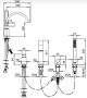 Bugnatese Tetris peremre szerelhető 4 lyukas kádcsaptelep, króm 9155CR