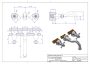Bugnatese Lady 3-lyukas fali mosdócsaptelep click-clack leeresztővel, 19 cm-es kifolyóval, króm 965SCCR