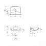 Cersanit Carina 50 szögletes kerámia mosdó K31-004