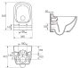 Cersanit Caspia perem nélküli fali WC csésze rejtett rögzítéssel és Duroplast WC ülőkével K701103