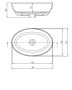 Deante Alpinia ovális kerámia mosdó 45x31 cm, fehér CGA6U4S