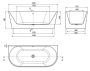 Deante Silia falhoz illeszthető akril kád 170x75 cm, fehér KDS_017W