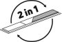 Deante 2in1 zuhanyfolyóka forgatható ráccsal 80 cm rozsdamentes acél KOS 008D