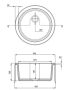 Deante Lusitano 1 medencés kerek kerámia mosogató 44,5 cm, fényes fehér ZCL680N