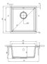 Deante Corda 1 medencés szögletes gránit mosogató 44x44 cm, matt fekete ZQA_N10A
