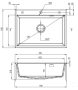 Deante Eridan 1 medencés gránit mosogató 70x52 cm csepegtető nélkül, alabástrom ZQE A103