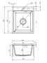 Deante Eridan 1 medencés szögletes gránit mosogató 40x50 cm csepegtető nélkül, grafit metál ZQE G104