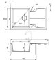 Deante Andante 1 medencés szögletes gránit mosogató 78x49 cm csepegtetővel, matt bézs ZQN 5113