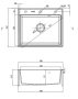 Deante Andante 1 medencés szögletes gránit mosogató 60x52 cm csepegtető nélkül, szürke metál ZQN S103
