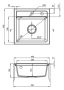 Deante Zorba 1 medencés szögletes gránit mosogató 44x44 cm, automata leeresztővel, grafit metál ZQZ G103