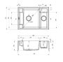 Deante Magnetic gránit mosogatótálca 69x50 cm, automatikus leeresztővel és szifonnal, szürke metál ZRM S503