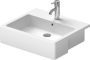 Duravit Vero félig beépíthető kerámia mosdó 55x47 cm, WonderGliss bevonattal 03145500001