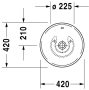 Duravit Bacino ráültethető mosdótál 42x42 cm 0325420000