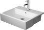 Duravit Vero Air Félig beépíthető kerámia mosdó 55x47 cm, WonderGliss bevonattal, alpin fehér 03825500001