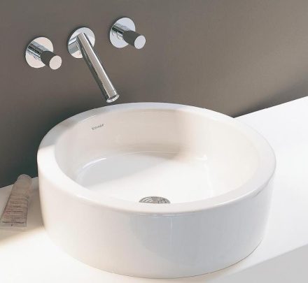 Duravit Starck 1 ráültethető mosdótál 460 mm rögzítővel, fehér alpin 0445460000