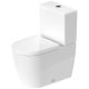 Duravit ME by Starck öblítőperemes monoblokk WC csésze 37x65 cm, WonderGliss bevonattal 21700900001