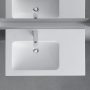 Duravit ME by Starck aszimmetrikus mosdó 83x39 cm csaplyukkal és túlfolyóval, fehér alpin 2345830000