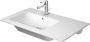 Duravit ME by Starck aszimmetrikus mosdó 83x39 cm csaplyukkal és túlfolyóval, fehér alpin 2345830000