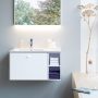 Duravit ME by Starck aszimmetrikus mosdó 83x39 cm csaplyukkal és túlfolyóval, fehér alpin 2345830000