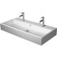 Duravit Vero Air Kerámia mosdó 100x47 cm WonderGliss bevonattal, 2 csapfurattal, alpin fehér 23501000241