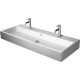 Duravit Vero Air Kerámia mosdó 120x47 cm WonderGliss bevonattal, 2 csapfurattal, alpin fehér 23501200241