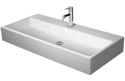 Duravit Vero Air Kerámia mosdó 120x47 cm, túlfolyó nélkül, bútorral aláépíthető, alpin fehér 2350120041